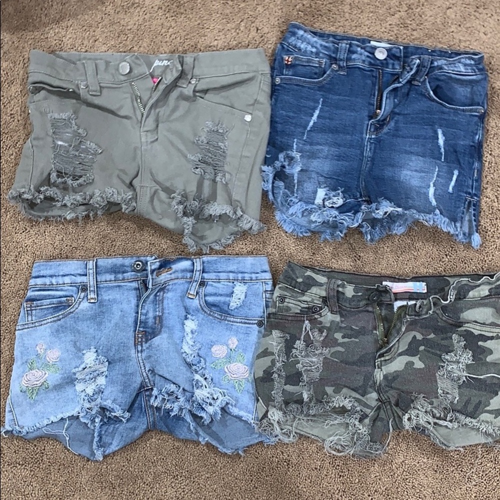 girls denim shorts lot!! GIRLS 14